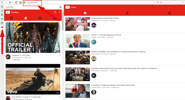 YouTube Side Panel doesn't work properly (redirect to desktop version ...
