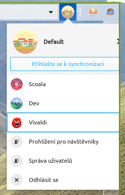 Vivaldi profile popup goes out of the window
