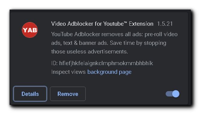 Adblocker extension