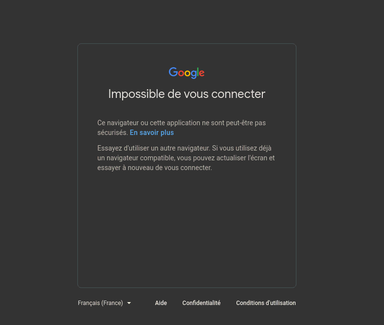 Connexion impossible aux services google (gmail, yt) depuis maj vivaldi 3.5  | Vivaldi Forum