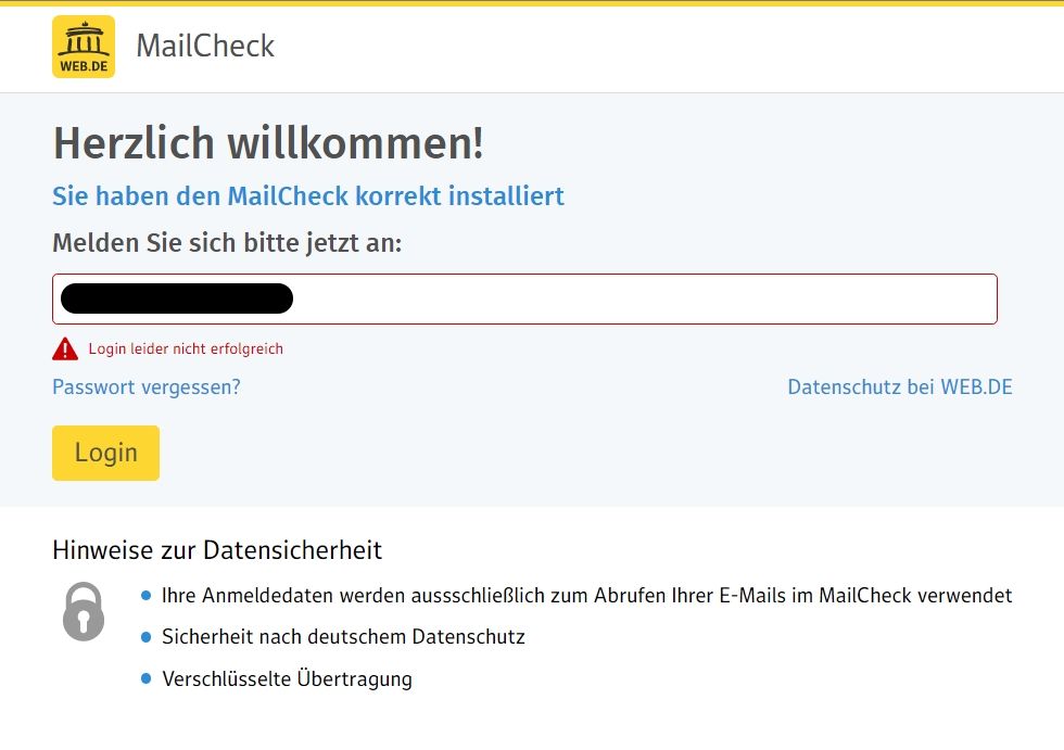Web.de MailCheck funktioniert seit Update auf 5.1.2567.49 64-bit nicht mehr.  | Vivaldi Forum
