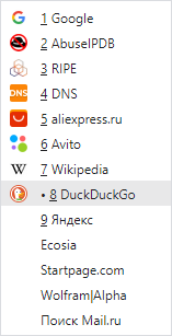Vivaldi Context menu "Search with..." before use