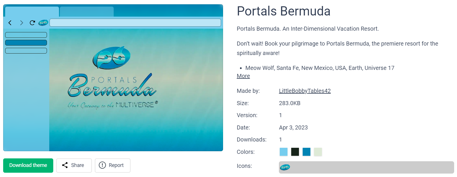 Image of Portals Bermuda Theme