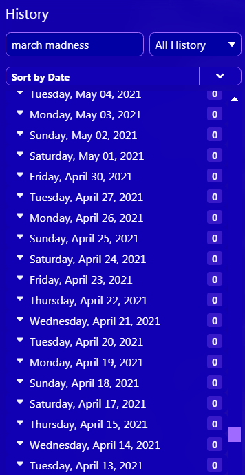 Vivaldi browser_Search in History Panel returns list showing dates when no pages were visited that containing search term.png