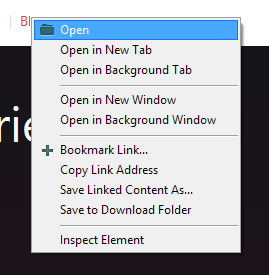 Opera 12 context menu
